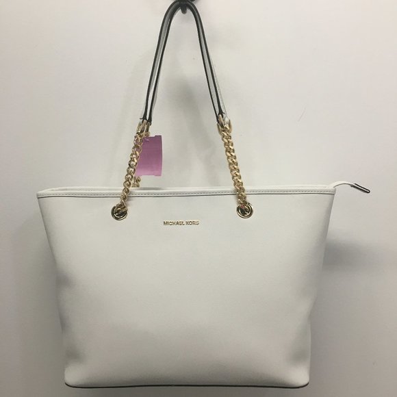 Michael Kors Handbags - SOLD...Michael Kors - White Jet Set Travel Tote